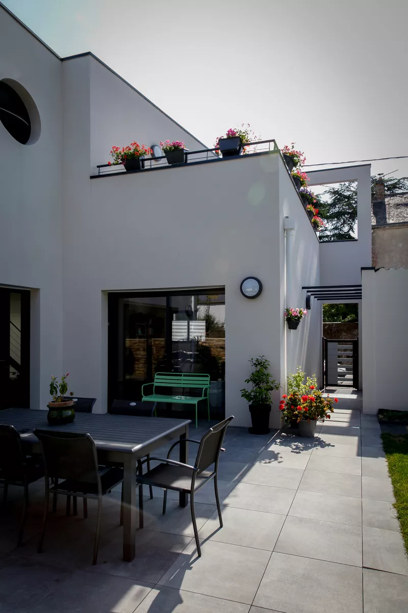 Extérieur de maison contemporaine en Loire-Atlantique