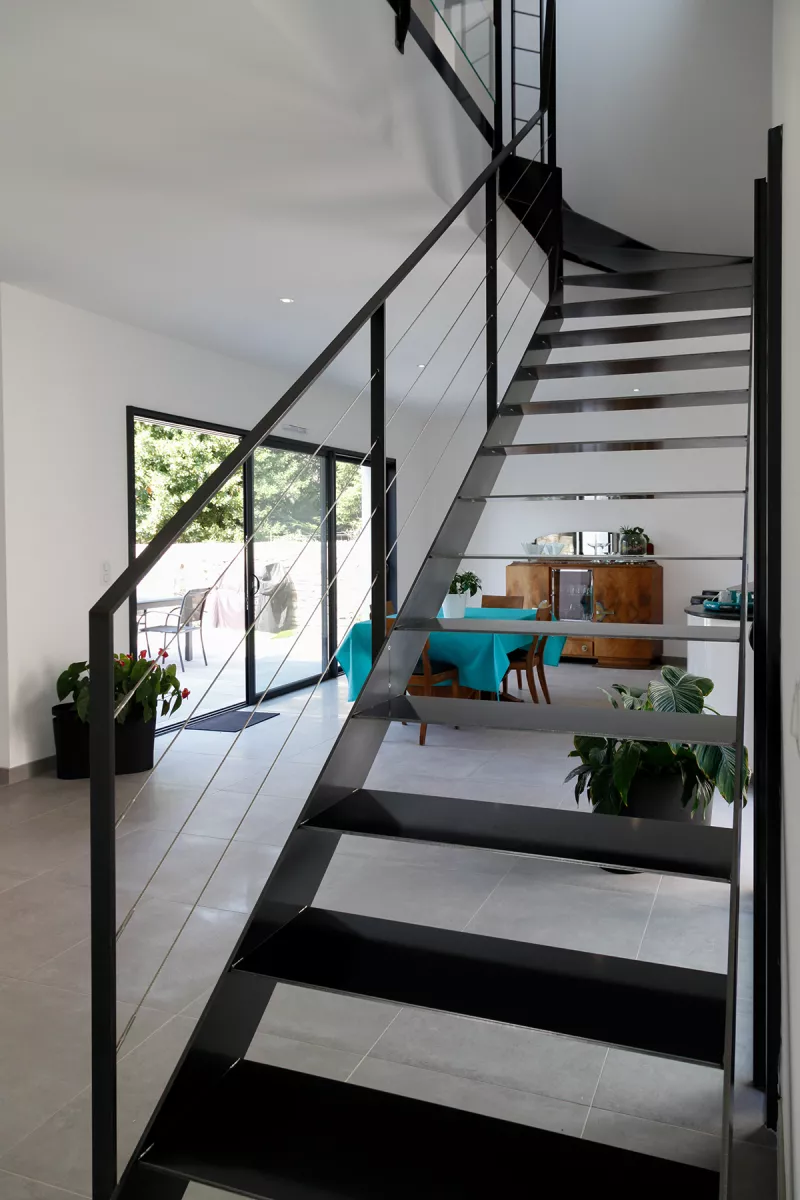 Escalier - maison contemporaine - Savenay