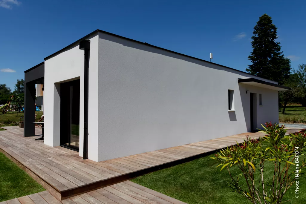 Maison contemporaine plain pied - Terrasse