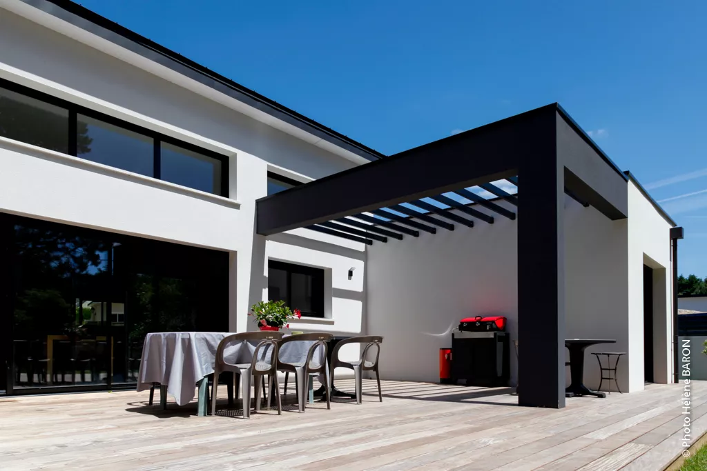 Maison contemporaine plain pied - Terrasse